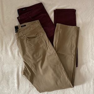 Men’s Chinos Tan and Burgundy